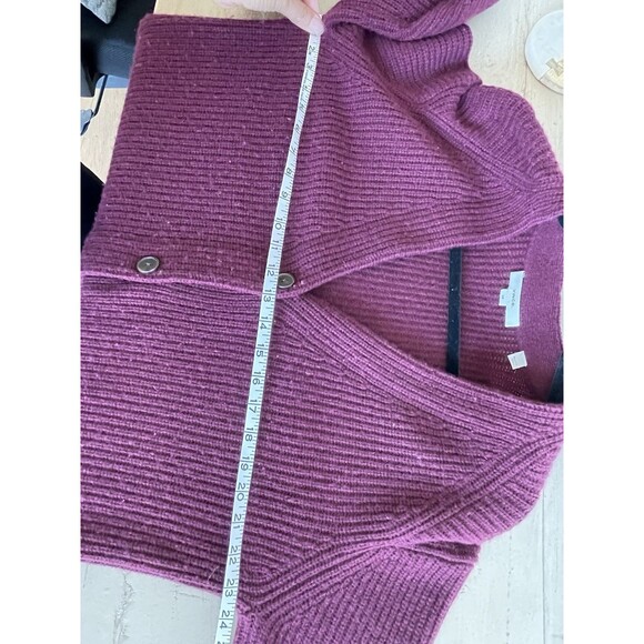 Vince Womens Wool Cashmere V-neck Cardigan Sweater Sz S Long Line Oversized - Picture 4 of 6